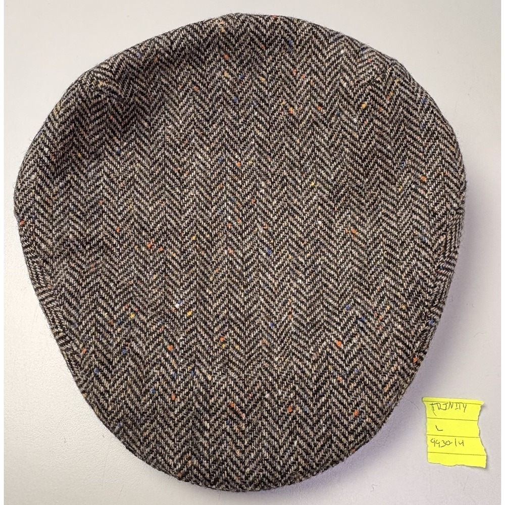 Mucros Weavers Workshop Trinity Tweed Flat Cap Hat Size L  Brown Plaid Ireland - Picture 5 of 7